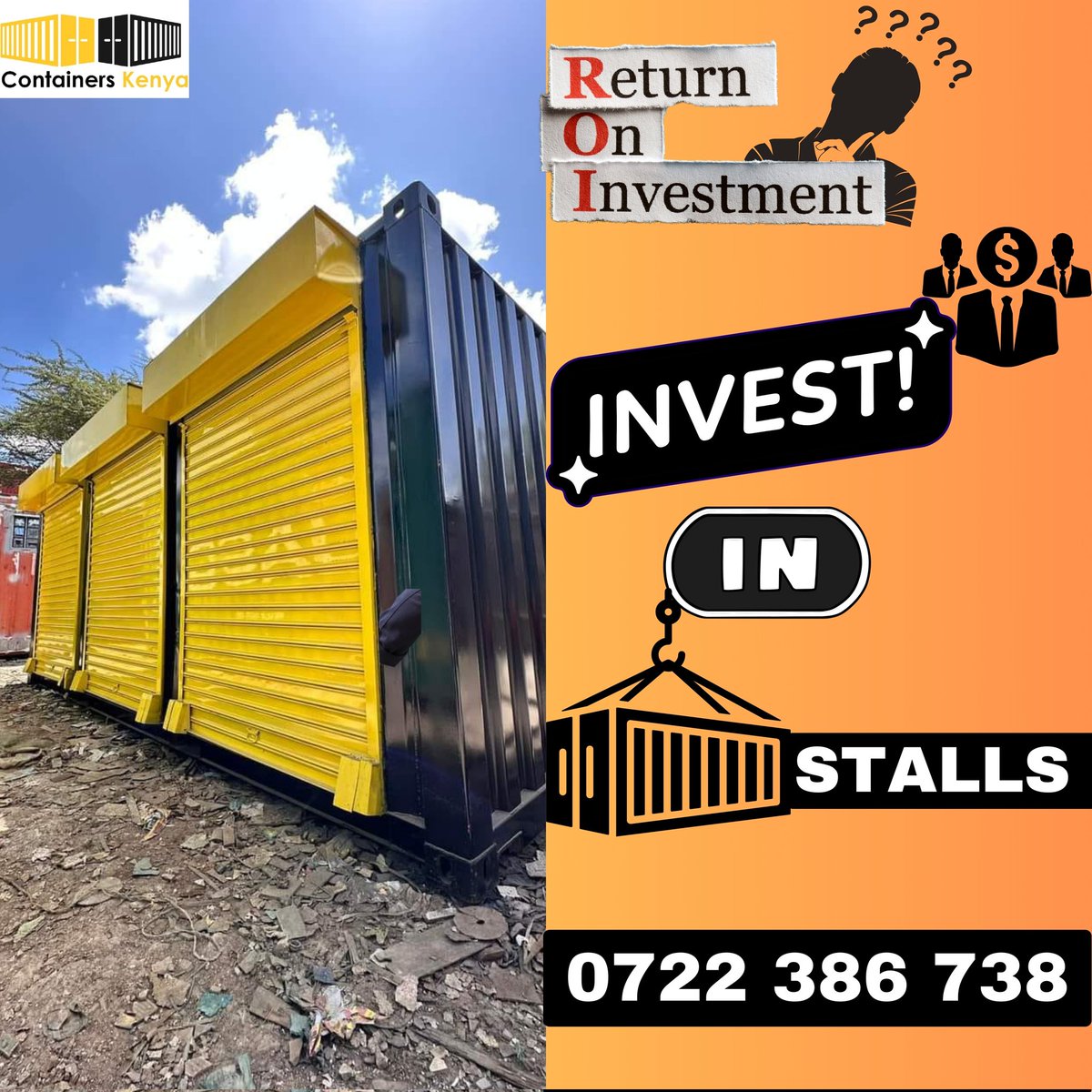 containerskenya's tweet photo. ARE YOU LOOKING FOR FINANCIAL FREEDOM โ
INVEST IN CONTAINER STALLS TODAY โ
๐ฏ RETURN ON INVESTMENT โ
๐ฒ0722 386738 #containerstalls https://t.co/kCCq94qrgS