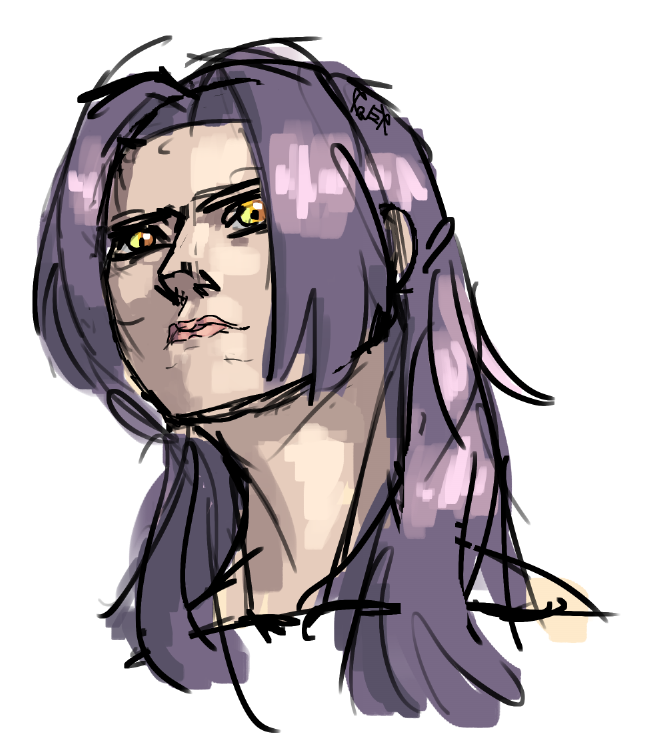 r0ver0's tweet image. another sketch(but messier)