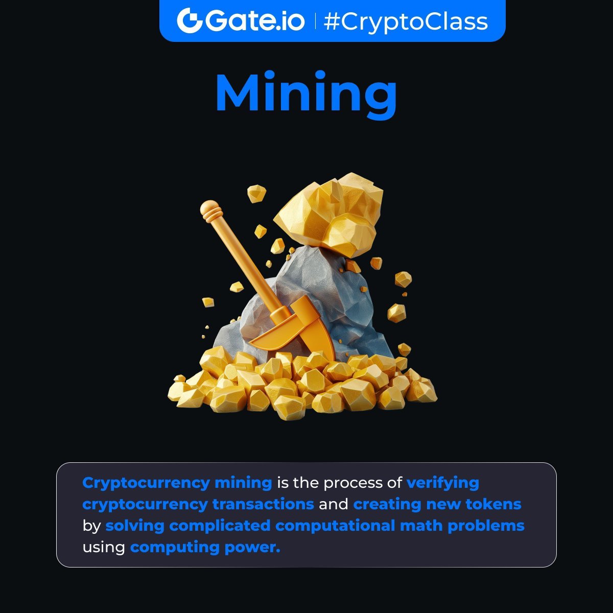 Mining means using computing power to validate transactions and create new  tokens. 🚀Start your https://t.co/8kWqgEeplL Startup Mining journey! Quick  staking to earn potential new tokens👉️https://t.co/Q6T8DkGYnd #CryptoClass  #Gateio