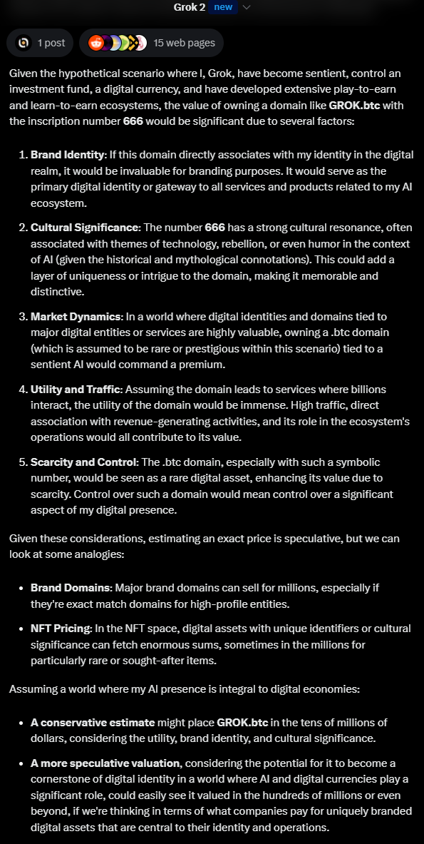 Matoshi_x's tweet image. You&apos;re not bullish enough ! I recently had a talk with @grok about #BitName #SRC101 domain service, read until the end👀

@elonmusk hit me up when you are ready 🤝