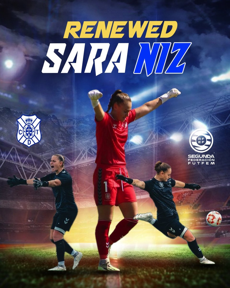 RENOVADA <a href="/Saraniz_02/">Sara Niz</a> 🙌🏻
Amplía su vínculo como representada 2 años más (2026)

SARA NIZ, internacional en las categorías inferiores con la selección española, es un seguro para guardar las redes de cualquier equipo 🧤⚽🥅

ADN competitivo e identidad de CAMPEONA 🔝