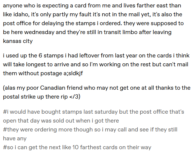 christmas card update: