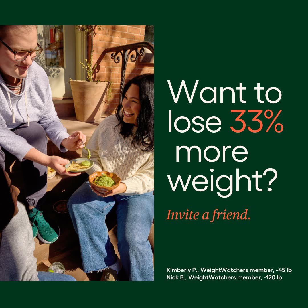 WabyDebbie's tweet photo. 33% More Weight

Research shows starting with a friend can help you lose more weight.
Plus, you’ll get one free month when they join—and they’ll get three months free.**

Click here on a mobile device to share your referral link: https://t.co/V8rd5M50tQ  

#inviteafriend @ww_uk https://t.co/6uzOsc2B0n