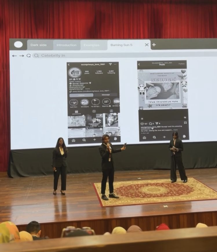 MsumalaysiaS's tweet photo. Congratulations to FTESL students, Kisshor Balasubramaniam , Puspamathiy Ravindran, & Thanusri Xavier for winning the SESS Talk competition. They ace the competition with “The Dark Side of Fame”.
#SESS #MSU #SESStalk #FTESL @EnrolmentMsu https://t.co/TyLkDf4B7x