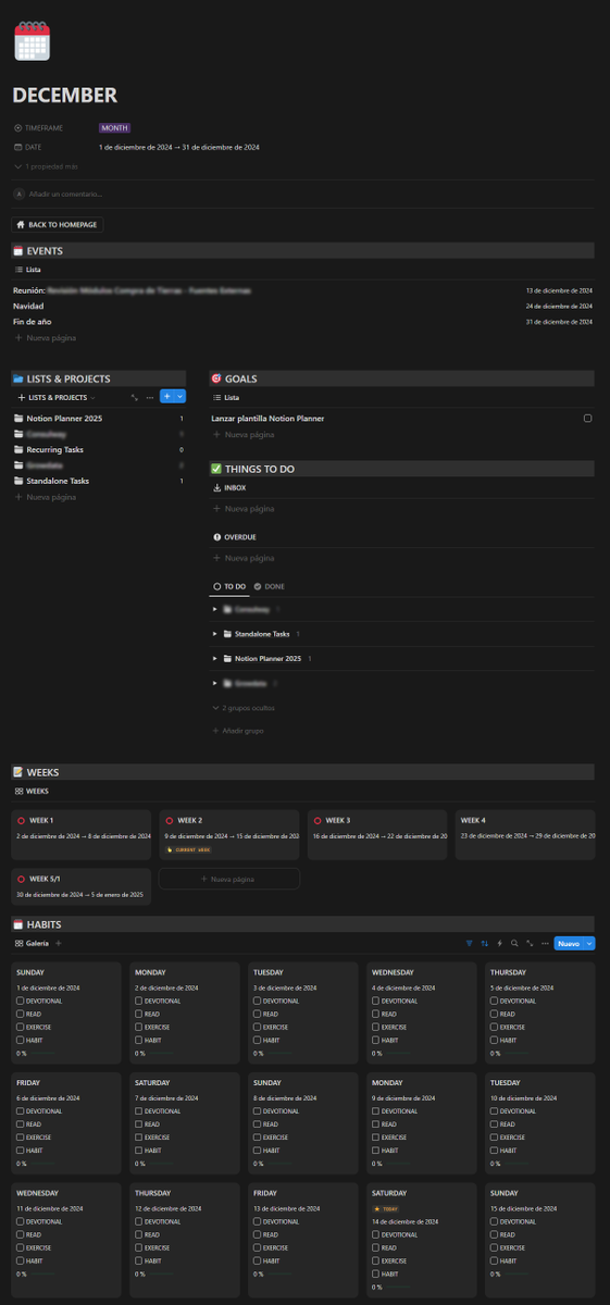 📅 MONTHLY VIEW OF THE NOTION PLANNER 2025