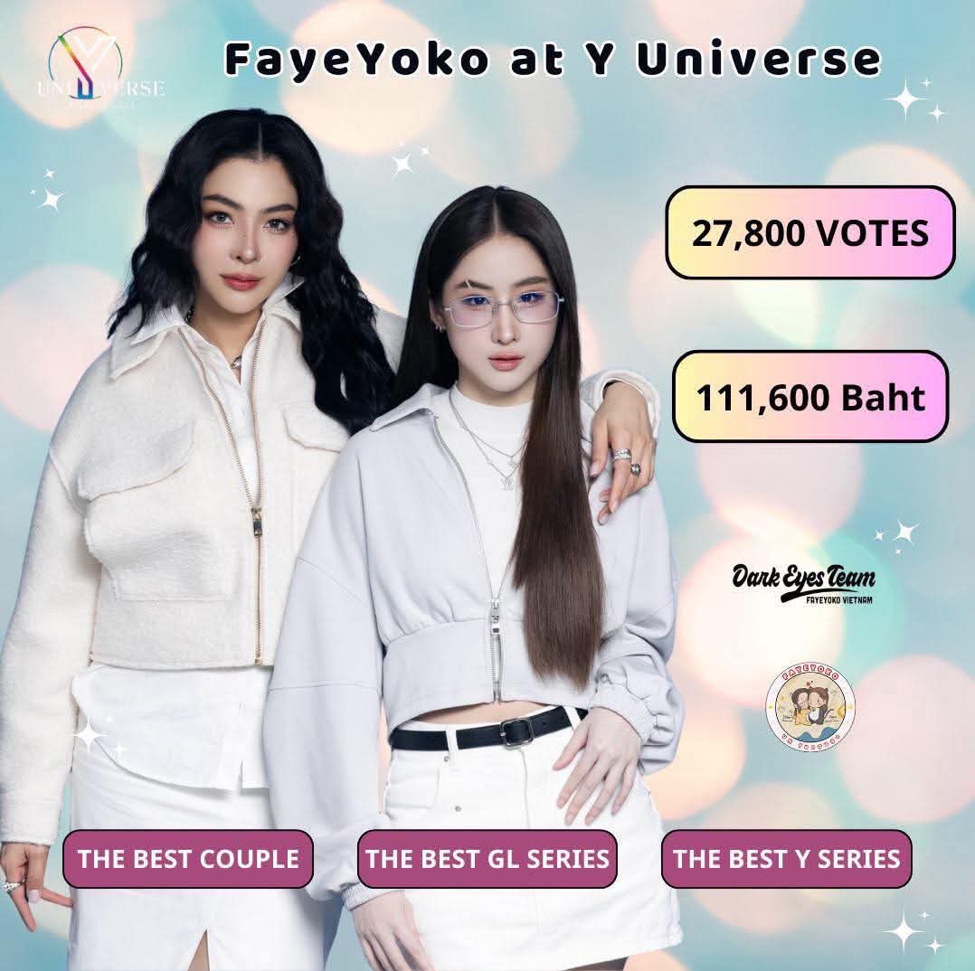ChunYuri1802's tweet photo. 🔥Total donations from Vietnamese fans for the Y Universe award 🇻🇳🇻🇳🇻🇳

This is all the love that the Vietnamese fandom has for FayeYoko. Thank you all so much 🙏🏻💖

✨️27,800 votes
✨️85,155,896 VND (approximately 111,600baht) 

#ฝ้ายโยโกะ #FayeYoko
#FayePeraya #YokoApasra https://t.co/7vDvaRDpqI
