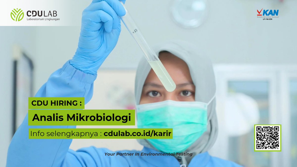 CDULab's tweet photo. #CDUHiring
Bergabung menjadi Tim CDULab sebagai Analis Mikrobiologi

Untuk posisi berikut akan ditempatkan di Kantor Pusat Semarang

Info selengkapnya : https://t.co/VgS2KBwhQS

#lowonganpekerjaan #hiring #loker #laboratorium #analis #mikrobiologi https://t.co/tZo7dKFQmZ
