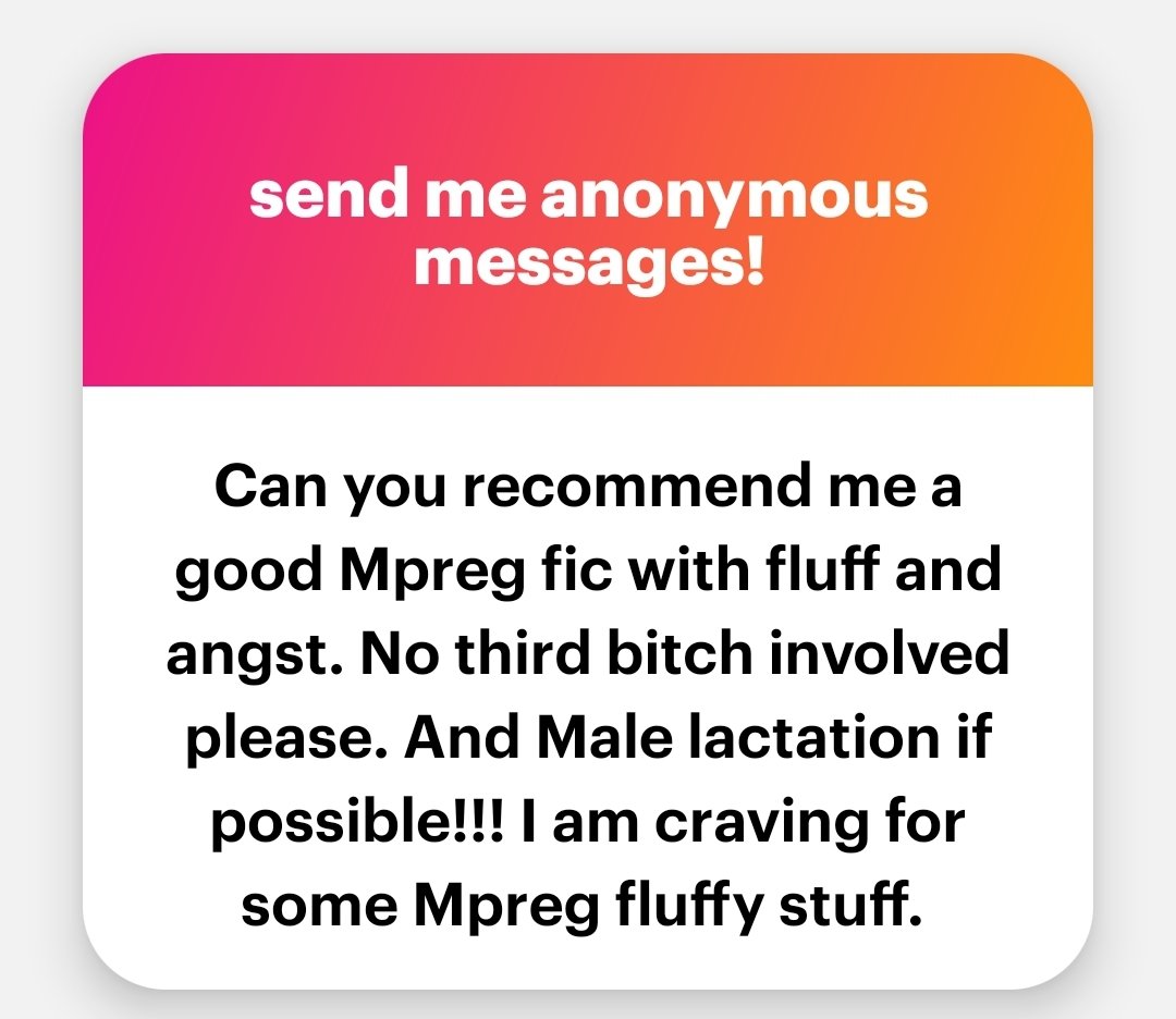 Here are some super fluffy MPREG fics for you to enjoy:

☆archiveofourown.org/works/59841451…
☆archiveofourown.org/works/41777337
☆ Burnt Cotton Series by <a href="/taetaehland/">astrid</a> (Link to Series) – This one has a total of 12 parts! 😭🎀archiveofourown.org/series/2260835
☆archiveofourown.org/works/37570192

Happy reading!❤️