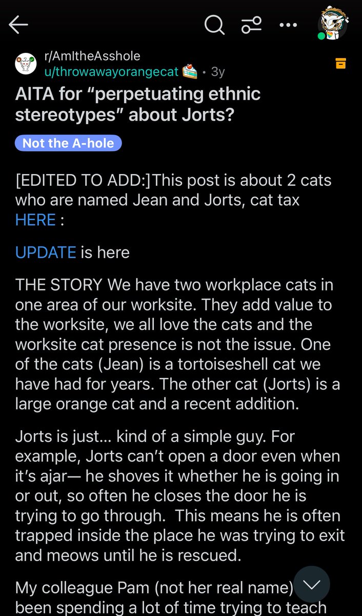 Jorts (and Jean) tweet media