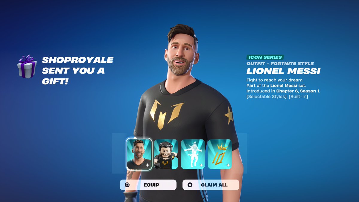 BossVersion1 (@bossversion1) on Twitter photo A gift of a GOAT from another GOAT, <a href="/ShopRoyaleFN/">ShopRoyale</a>
Thank you very much for this skin! Appreciate this. I ain't lyin when I say you need to check this guy out on Twitch. He does giveaway wheels on his stream and you too could also win. Thanks again!
๐ฆ ๐ ๐ โฝ๏ธ A gift of a GOAT from another GOAT, <a href="/ShopRoyaleFN/">ShopRoyale</a>
Thank you very much for this skin! Appreciate this. I ain't lyin when I say you need to check this guy out on Twitch. He does giveaway wheels on his stream and you too could also win. Thanks again!
๐ฆ ๐ ๐ โฝ๏ธ