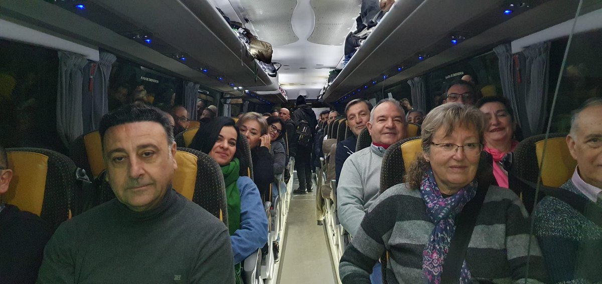 CSIFExtremadura's tweet photo. En marcha la delegación extremeña que viaja a Madrid para manifestarse a favor de la continuidad de Muface en una concentración organizada por @CSIFnacional 
#MufaceNoSeToca https://t.co/3koplge5Dt