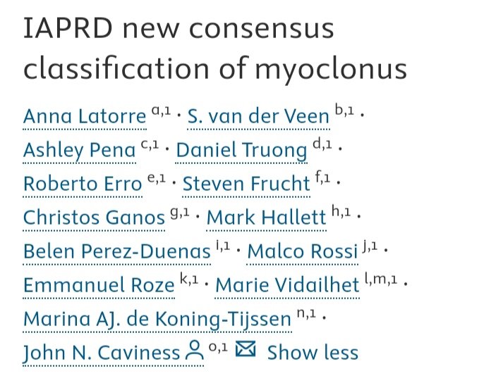 Off the press/new classification of myoclonus✌🏻 prd-journal.com/article/S1353-…