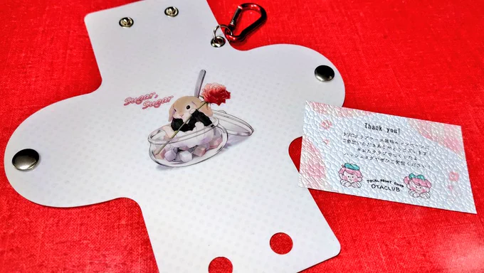 しゅがしゅがうさぎ届きました内側がオーロラ仕様で可愛い✮*̣̩⋆̩マモライにつけていくよ!#おたクラブでつくったよ 