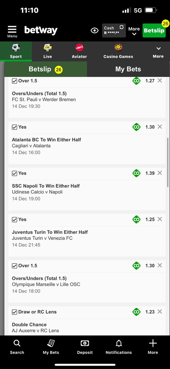 100 odds for the weekend 🐍🐍🐍I just placed a bet with Betway. Tap here to copy my bet or search for this booking code in the Multi Bet betslip X8805A809 betway.co.za/bookabet/X8805…