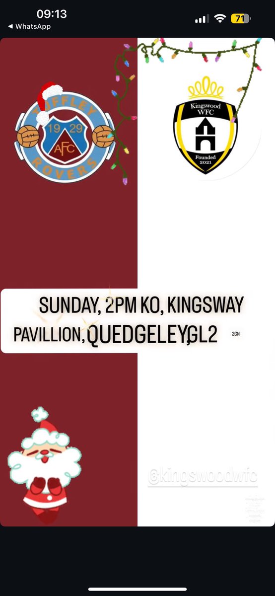 Tuffley Rovers FC (@tuffleyroversfc) on Twitter photo Our <a href="/TuffleyRoversLF/">Tuffley Rovers Ladies Football Team</a> have their final game of 2024 on Sunday (2pm) at Kingsway, as they host <a href="/KingswoodWfc/">KingswoodWFC</a> in the County Women’s League Division 3.
Good luck, Ladies!
#uptherovers Our <a href="/TuffleyRoversLF/">Tuffley Rovers Ladies Football Team</a> have their final game of 2024 on Sunday (2pm) at Kingsway, as they host <a href="/KingswoodWfc/">KingswoodWFC</a> in the County Women’s League Division 3.
Good luck, Ladies!
#uptherovers