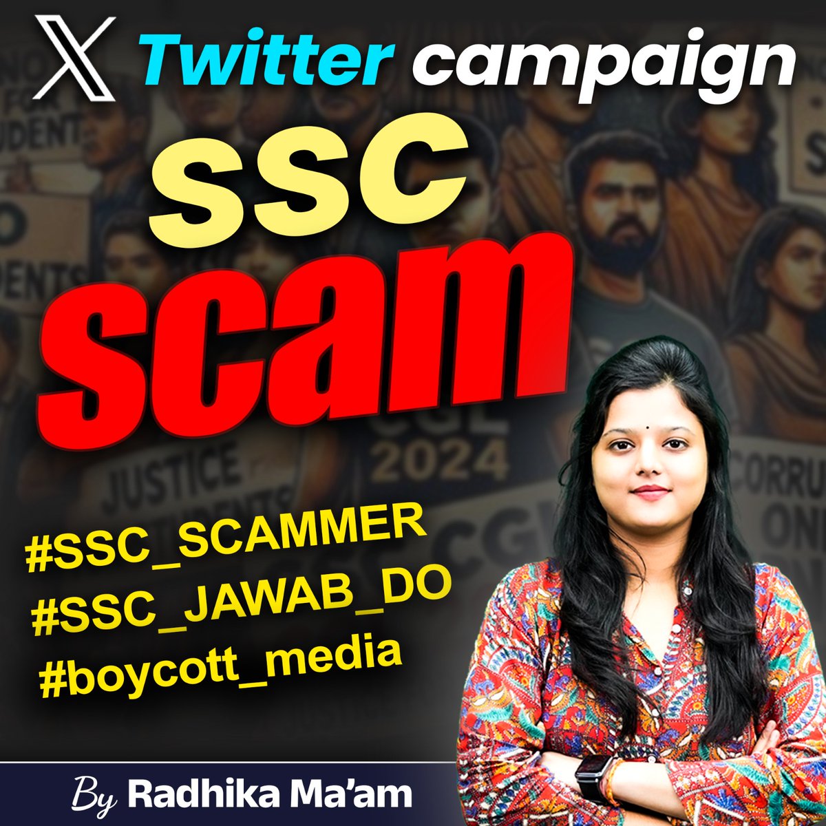 हमारा हक, हमारा सवाल – SSC जवाब दो! 
 #SSC_SCAMMER 
#ssc_jawab_do 
#boycott_media