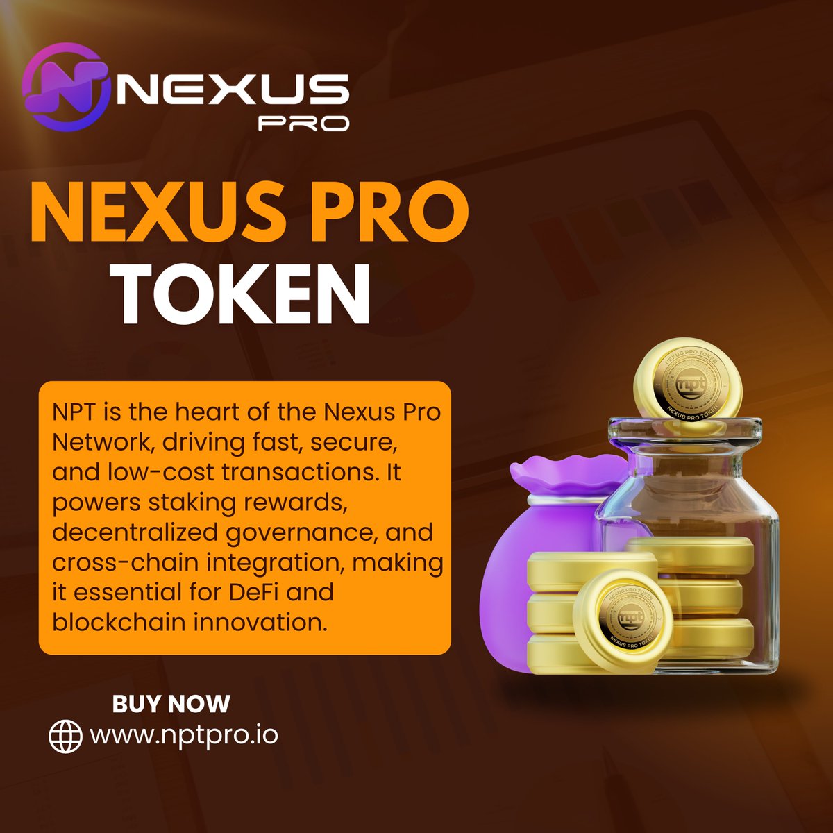 NexusProToken's tweet photo. 🚀Nexus Pro Token!🌟
Nexus Pro Token enjoys stability and reliability. With high-volume traders of USDT on global exchanges and a propietary Arbitrage Trading Algorithm, we're ensuring financial strength for NPT investors.💼✨

#Crypto #Blockchain #DeFi #Investing https://t.co/tXmzfDpADx