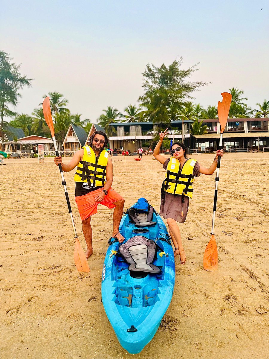 sayantani8's tweet photo. "Agonda's shores, where paddles meet paradise."🌊🚣🏖️
#latepost
#goa #recentthrowback #withbro #travelphotography #beach #sand #saltyair #kayaking #agondabeach #holidays #withbro #travelgram #november #travelstory #traveladdict https://t.co/aKfVO6g1xR