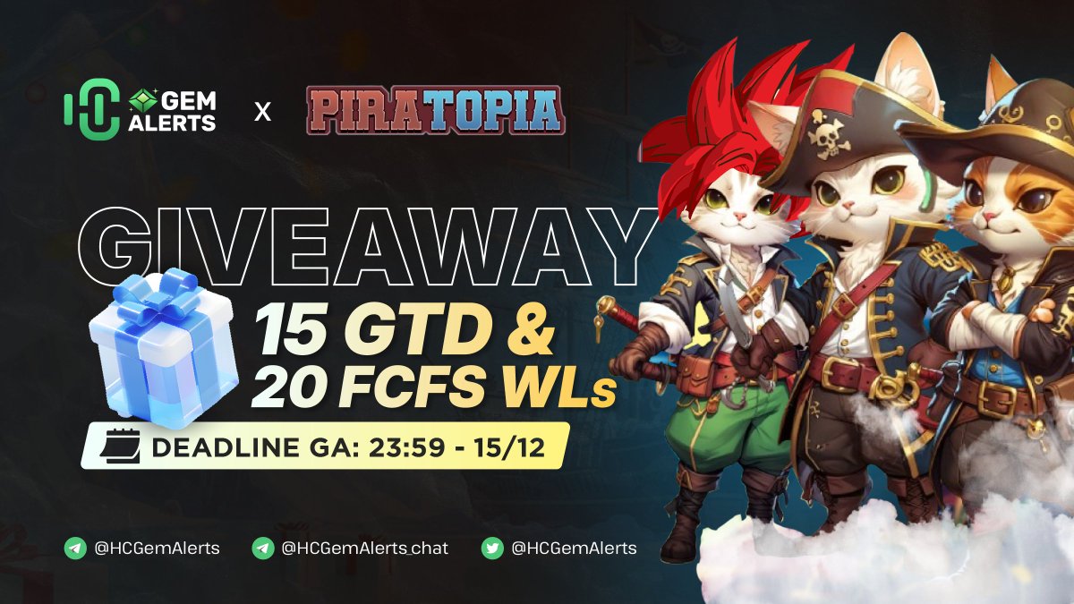 🔥 Giveaway Whitelists dự án NFT Piratopia

<a href="/thepiratopia/">Piratopia</a> là một tựa game cướp biển theo PvP battles được hỗ trợ bởi <a href="/SeiNetwork/">Sei 🔴</a> 

Người sở hữu NFT dự án có thể được early access và nhận airdrop trong tương lai

➡️Săn Whitelist NFTs tại đây: