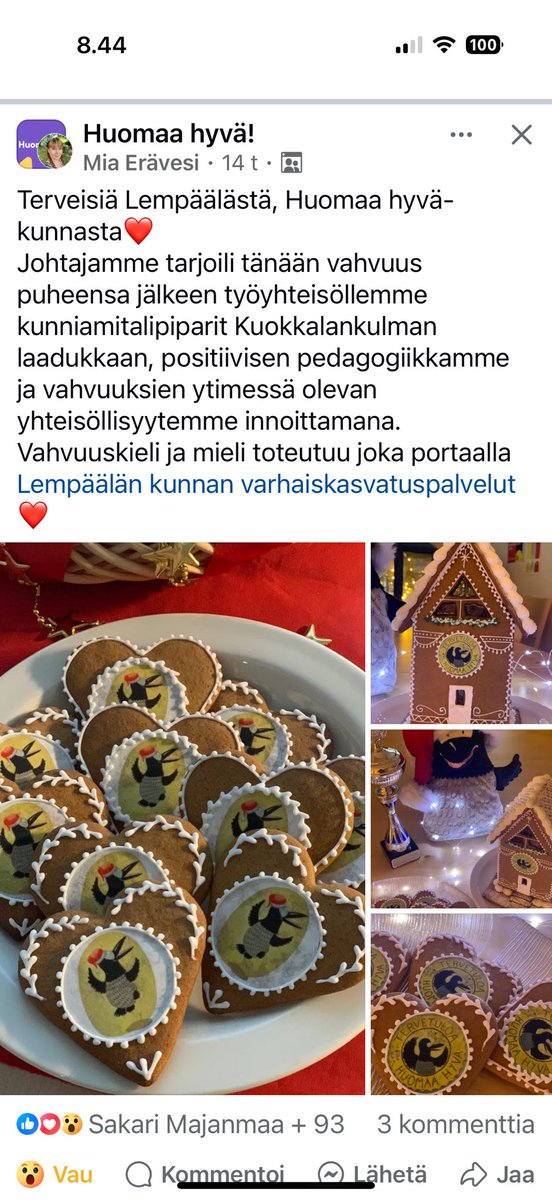 RitariMirva's tweet photo. Suomen ensimmäinen Huomaa hyvä varhaiskasvatuskunta 👌🏻. Mulla on timanttinen joukkue 💎. Klikkaa kuvaa niin se avautuu kokonaan. https://t.co/kjImv7iG3b