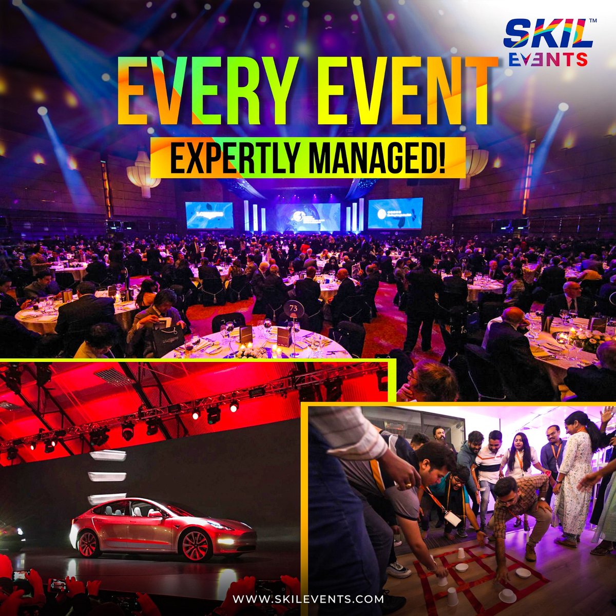 ✨ Lights. Action. Perfection! ✨

From product launches to corporate galas &amp; team-building thrills – #SKILEvents delivers unmatched excellence. 🏆🎉

💼 Your event deserves world-class management. Ready to leave a mark? 🚀

📅 Plan &amp; succeed with the best!