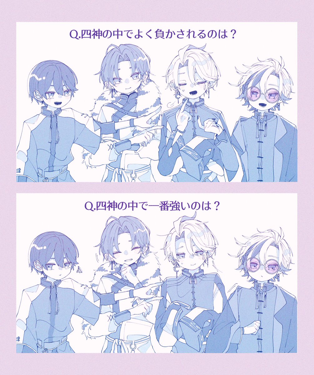 #️⃣今年1番見て頂けた云々の
今年の1番最初に載せた四神の自己解釈でした 