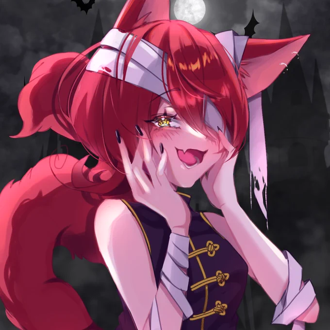 みんなこの赤髪いつでも描いて良いからなあああああああ!!!!!服何でもエエ!!!!いつか全身描いてやりてえな!!!!!#イラスト 