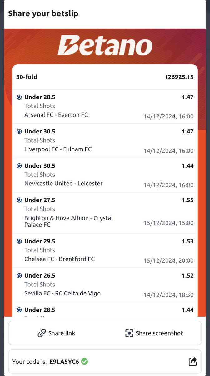 DavsmartMEDIA_1's tweet image. No play everything abeg 
But if u get 500 u can play everything 
Please bet responsibly i just de predict no be me go play the ball Abeg 🙏
#Code1- E9LA5YC6 = 126925k odds
#Code2- MSSX797V = 8395k 
#Code3- ABCQ5S4X = 9284k 
#Code4- HWTYBC4B =2025k
#Code5- LSD6H9AB = 2740k
🍀🍀💥