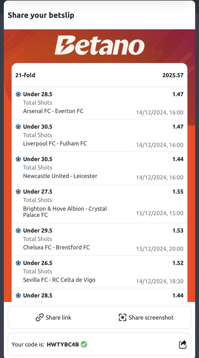 DavsmartMEDIA_1's tweet image. No play everything abeg 
But if u get 500 u can play everything 
Please bet responsibly i just de predict no be me go play the ball Abeg 🙏
#Code1- E9LA5YC6 = 126925k odds
#Code2- MSSX797V = 8395k 
#Code3- ABCQ5S4X = 9284k 
#Code4- HWTYBC4B =2025k
#Code5- LSD6H9AB = 2740k
🍀🍀💥