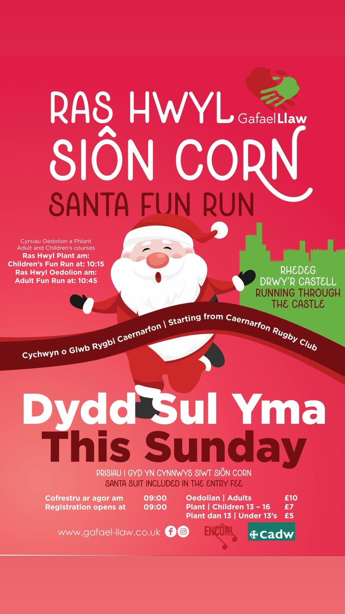 #Caernarfon #rashwyl #sioncorn #Nadolig #funrun #santa #Christmas