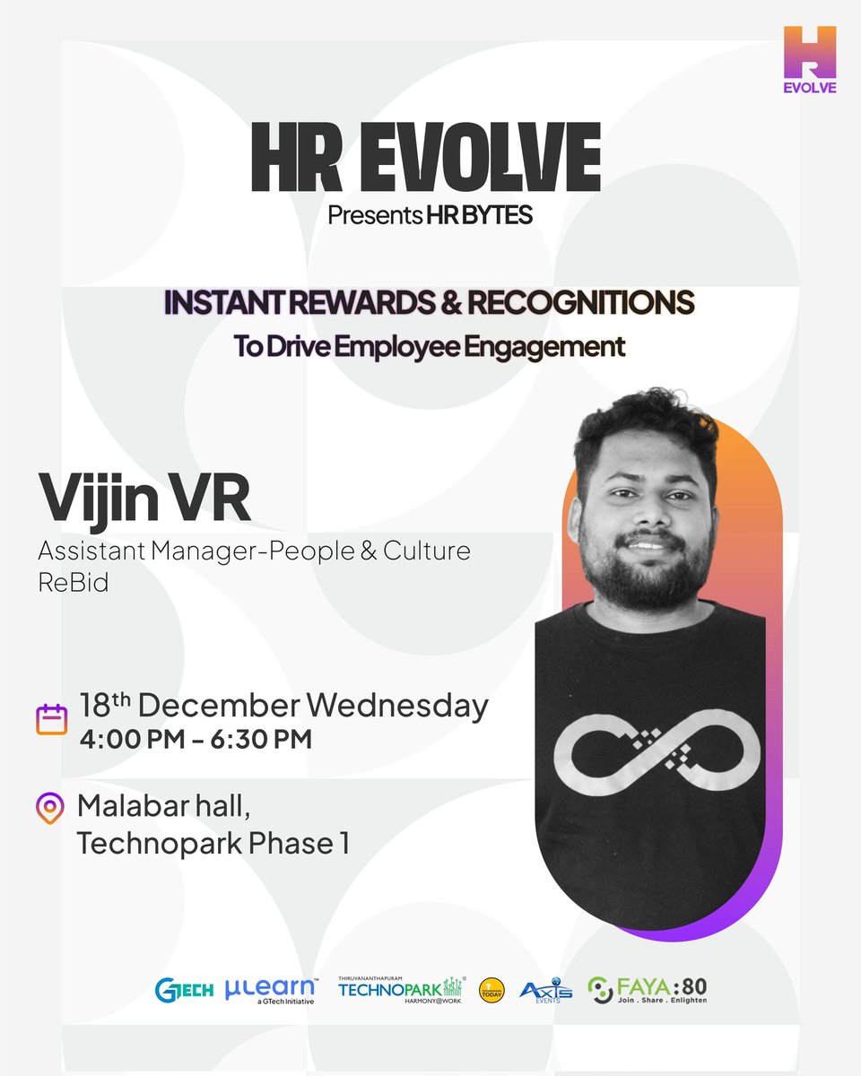 Boost Engagement with Instant Rewards!Join Vijin VR, Asst. Manager at ReBid, for an inspiring session on recognition that drives results!🗓️18th Dec | ⏰4-6:30 PM
📍Malabar Hall,Technopark
Take your R&amp;R game to the next level!🔗 Register now:mulearn.org/r/hr-workshop #Workplace #HR