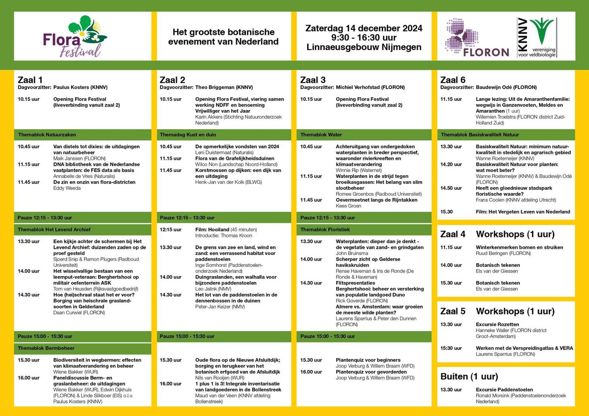 E_van_den_Ham's tweet photo. Op weg naar het bloemrijke festival.
Weer volop keus in het programma. Wordt weer lastige keuzes maken.
#Floron #Flora @FloraNederland https://t.co/t3qygEfP3h
