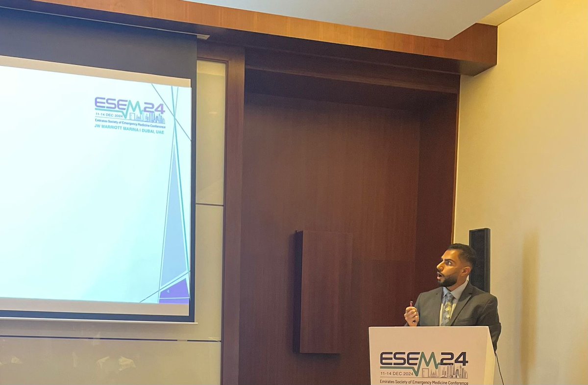 Our residents at KFHU during Emirates Society of Emergency Medicine conference  2024

Representing our center and articipating in the oral and poster presentation at the conference. 
#ESEM24