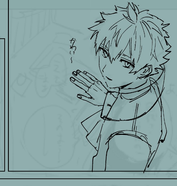#いんげん進捗
昨日からアンソロの下描きを始めた たのしすぎる 