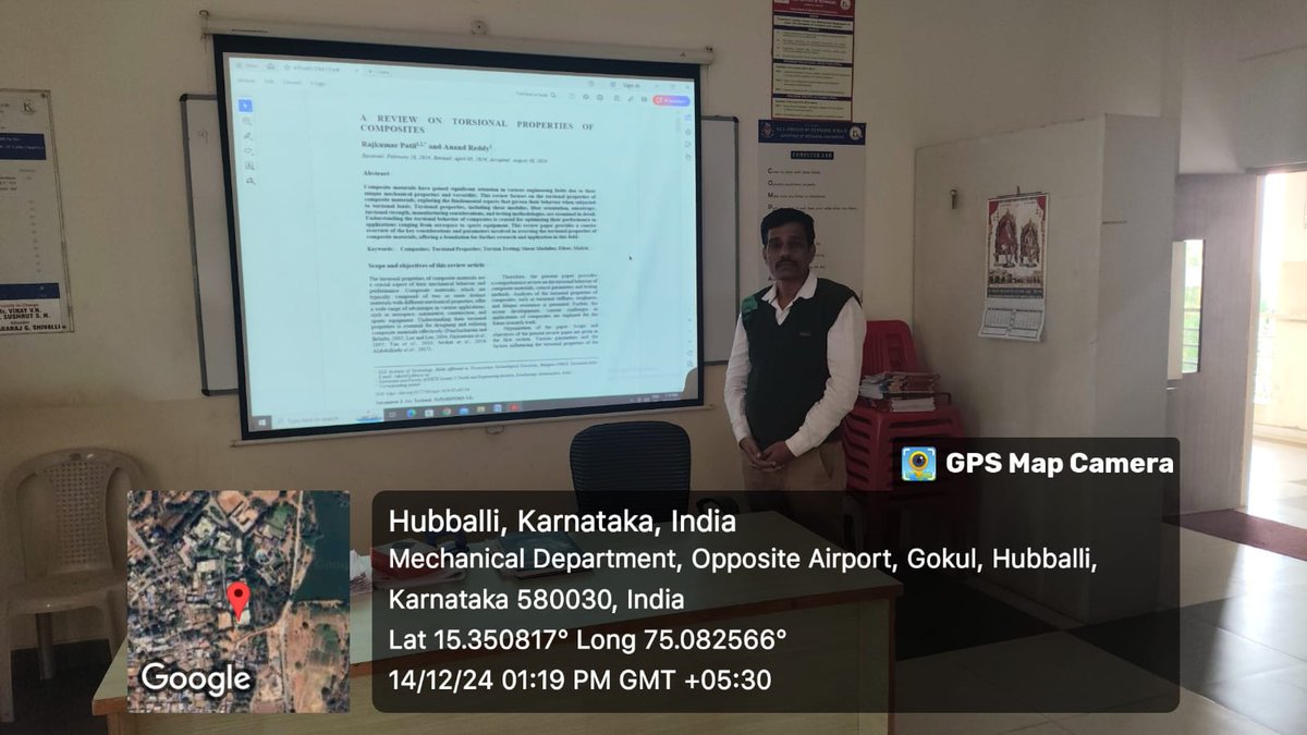 admin_kleit's tweet photo. Research Activity by Mechanical Engineering Dept on topic 
"A Review on Torsional Properties of Composites"
By : Dr. Anand S. Reddy, Venue: CAMD Lab, Date: 14.12.2024, 1.00pm https://t.co/dLF2oFKha0