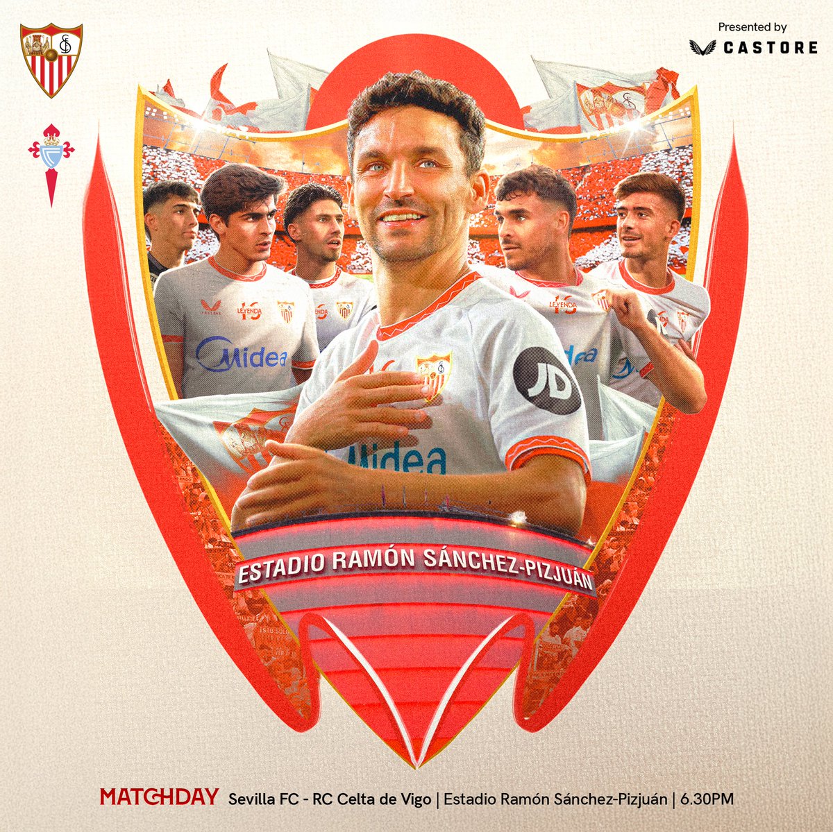 Hoy será un día muy 𝐞𝐬𝐩𝐞𝐜𝐢𝐚𝐥 ❤️ 

⚽️ #SevillaFCCelta 

#WeareSevilla #NuncaTeRindas