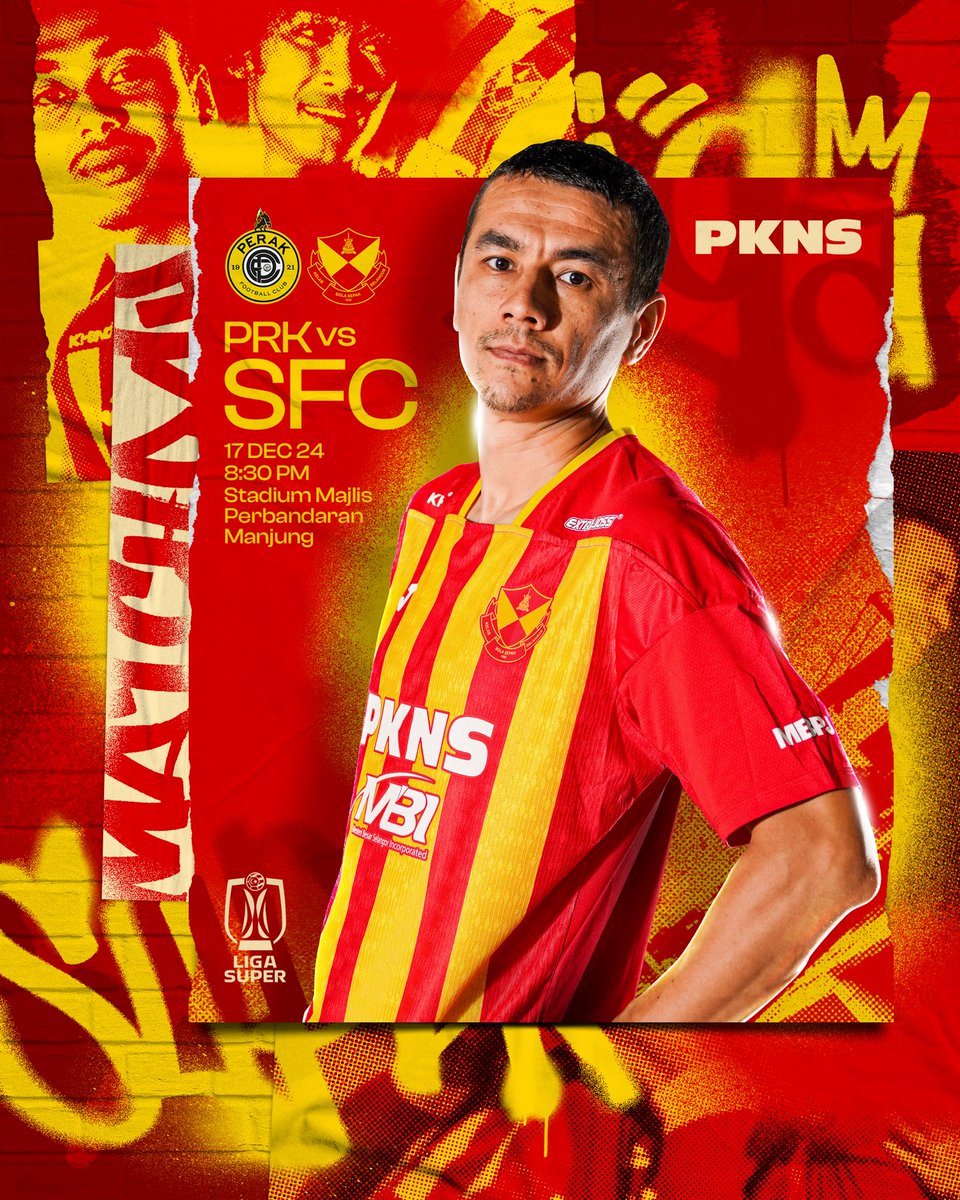selangorfc's tweet photo. Skuad #SFC akan bertandang ke Manjung buat perlawanan #LigaSuper2024-25 yang seterusnya. Ayuh, #GergasiMerah ku! ❤️💛

⚽️ Perak FC 🆚 Selangor FC
🏟️ Stadium Majlis Perbandaran Manjung
🗓️ 17 Disember 2024
🕗 8:30 PM

Dikuasakan oleh PKNS

#SFC #MKLK 
#MerahKuning #LambangKebanggaan
#PRKSFC
#LigaSuper2024-25