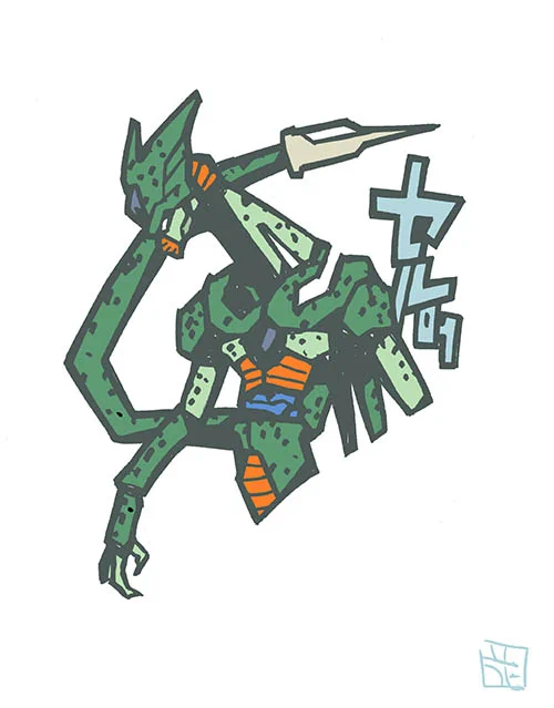 このタッチでヒールイラストセル1。#このタッチ #ドラゴンボール#ファンアート 