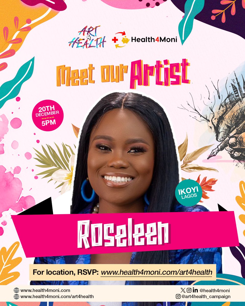 Health4Moni's tweet photo. Meet Roseleen, a gifted multi-media painter and textilist whose work seamlessly blends post-impressionism and neo-impressionism with a celebration of African femininity. https://t.co/bAcMpNVh4c