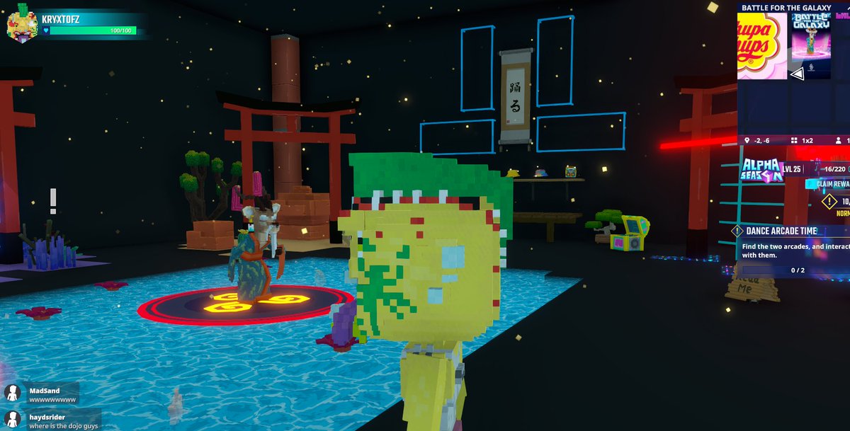 Training at the Battle of Galaxy Dojo in <a href="/TheSandboxGame/">The Sandbox</a>. Preparing to defend the universe, one punch at a time! 🥋🌌 @dancefightapp register-landings.sandbox.game/alphaseason4-s… #TheSandbox #AlphaSeason4 #AS4SocialChallenge