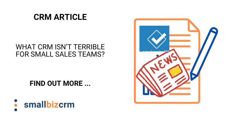 SmallBizCRM's tweet image. Affordable. Customizable. Hassle-Free. Learn why Less Annoying CRM is ideal for small sales teams. Details 👉 bit.ly/41At7R4 @LessAnnoyingCRM #SalesSolutions #CRMTools #SmallTeamSuccess