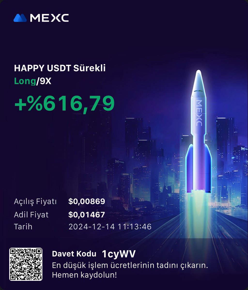 #happy Gunaydin kriptocu dostlar.. Dipten nasil yakalayabiliyorsun diyenler var, tecrübe, kulak arkası öpülmüşlüğü ve strateji ile 😀 HAPPY den kisa vadede umutluyum guzel kazanclar verecegini düşünüyorum, izleyip gorecez. #Bitcoin #eth #bnb #xrp #doge #avax #grok #pepe #floki