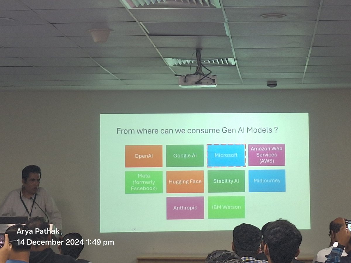 _arya2004's tweet image. Attending Creativity with GenAI and Copilot at @PuneUserGroup #PuneDevCon