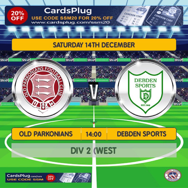 OldParksVets (@oldparksvets) on Twitter photo ๐ <a href="/EssexVetsLeague/">Essex Vets League</a>
๐ <a href="/DebdenSportsClb/">Debden Sports Club</a> Vets
๐ Saturday 14th December 2024
โฐ 2pm KO
ยฎ๏ธ Jason Ejuh
๐๏ธ Old Parkonians
๐ Oakfield Playing Fields, Forest Road, Barkingside, IG6 3HD ๐ <a href="/EssexVetsLeague/">Essex Vets League</a>
๐ <a href="/DebdenSportsClb/">Debden Sports Club</a> Vets
๐ Saturday 14th December 2024
โฐ 2pm KO
ยฎ๏ธ Jason Ejuh
๐๏ธ Old Parkonians
๐ Oakfield Playing Fields, Forest Road, Barkingside, IG6 3HD