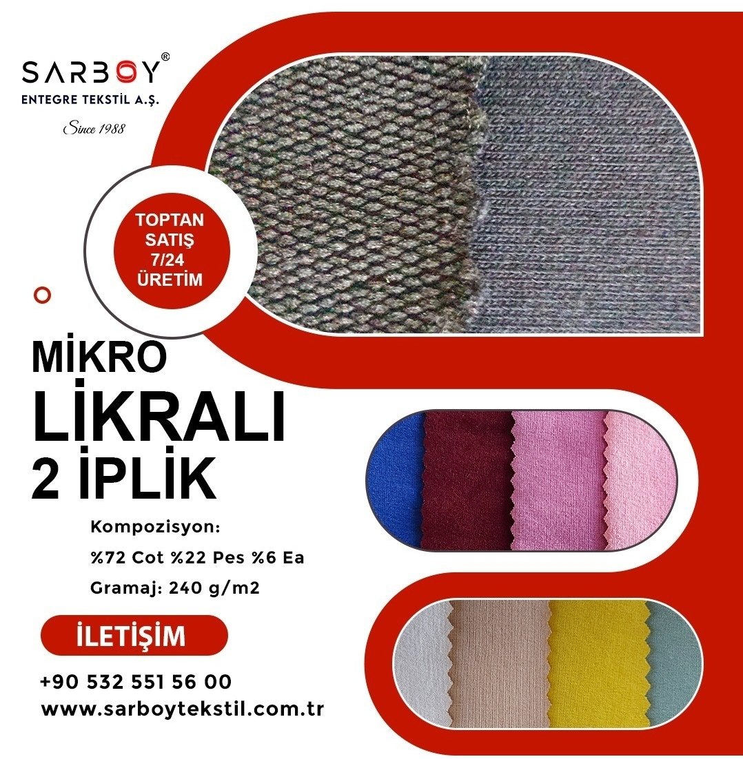 sarboytekstil's tweet photo. Kumaş cinsi: Mikro Likralı 2 İplik
Kompozisyon: %72 Cot %22 Pes %6 Ea
Gramaj: 240 g/m2
WhatsApp sipariş hattı: 📲
+90 532 551 56 00
#kumaş #örmekumaş #süprem #ikiiplik #üçiplik #fabric #knittedfabric #jersey #frenchterry #threeplyfleece https://t.co/3WNm2auExU