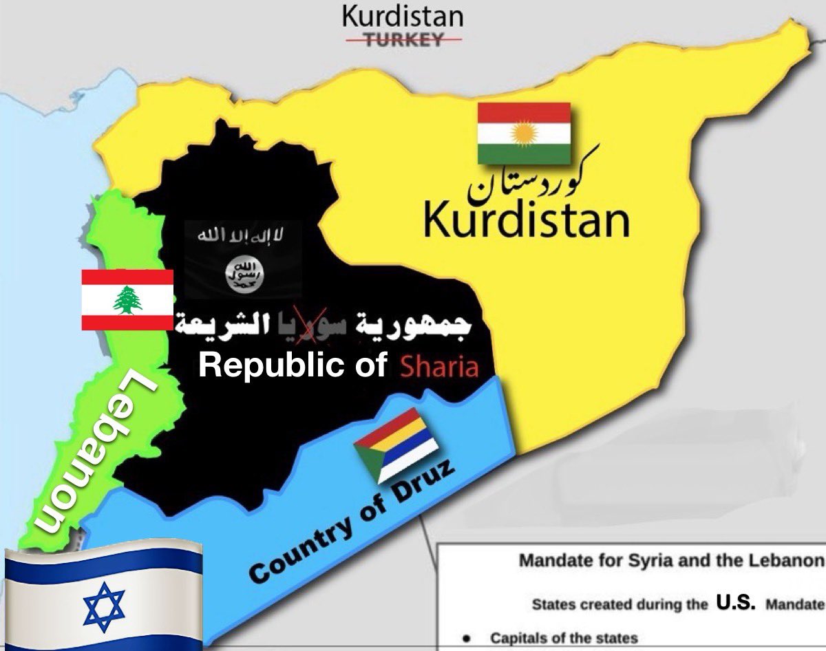 BenLederX's tweet photo. Syria is a failed state, torn by conflict and unable to govern effectively. For true peace and regional stability, the international community must recognize the independence of #Druze, #Kurds, and Lebanese #Christians. Unity in a new era in the land formerly known as #Syria.💯✊ https://t.co/PiIlQSWth1
