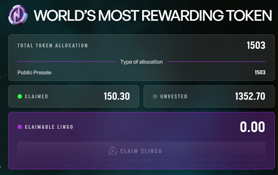 CryptoKeyser's tweet photo. @Lingocoins Hi, when can I claim the remaining 90% of the tokens? https://t.co/1KsJ1u3hPr
