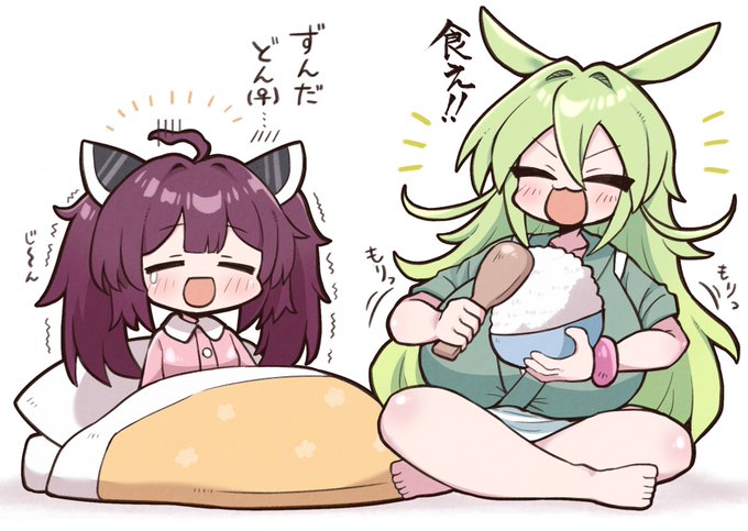 これは元気のない子供を見つけると山盛りの飯を食わせるずんだどん(♀) 