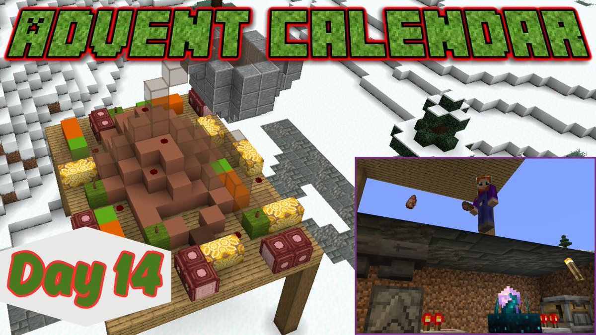 For me Christmas Dinner is always very noisy so why not have music play every time you eat? That's what're built in day 14 of my advent calendar. 

Watch the video now: youtu.be/dAqIwr8NKvE 
  
#minecraft #advent #christmas #dinner