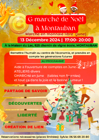 monnaie_libre's tweet photo. Gmarché 13 décembre à @villemontauban 

Tables non fournies.
Vous y trouverez des orangettes au chocolat, des pâtes de fruits Bio, du  pesto, des confitures, de la tapenade, des jouets, du poisson fumé. 

Gapėro partagé à 19h30. Pensez à apporter vos couverts

#MonnaieLibre https://t.co/ykId7w4klq